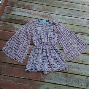 Bell sleeve romper